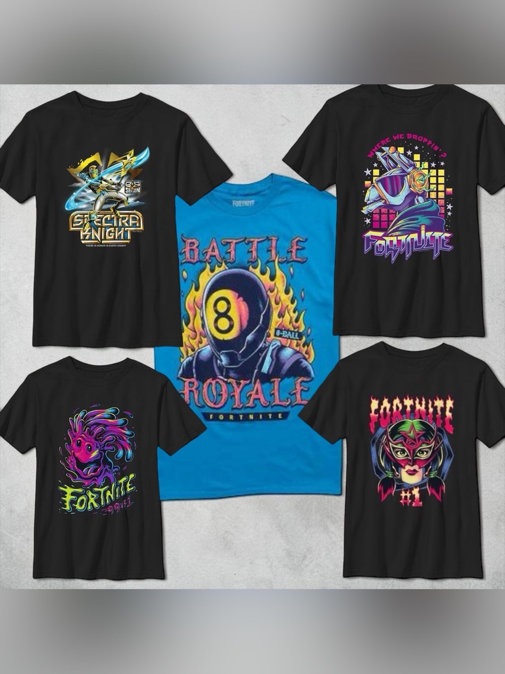 Fortnite T-Shirt Lot Of 5 NWOT Size unisex Small Official Merchandise